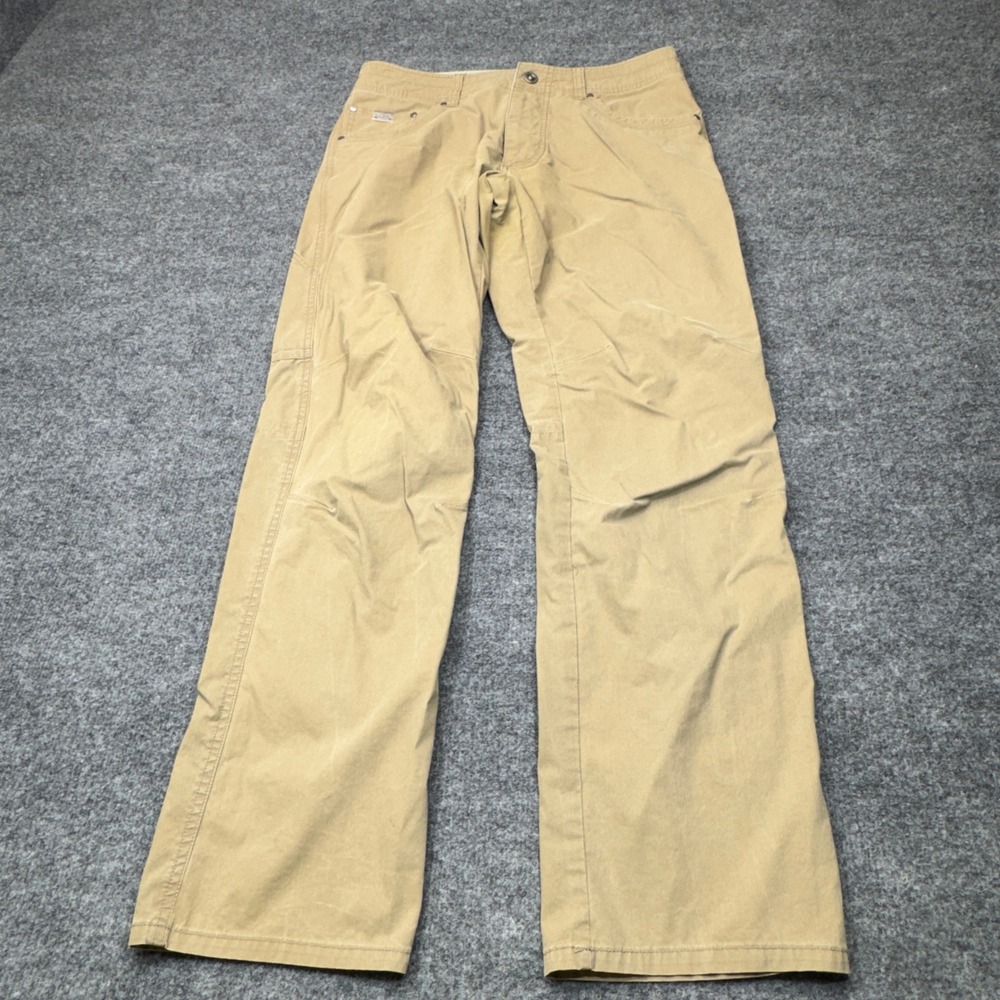 KUHL Revolvr Pants Mens 33x32 Tan Khaki Uberkuhl Stretch Hiking Outdoor Gorpcore